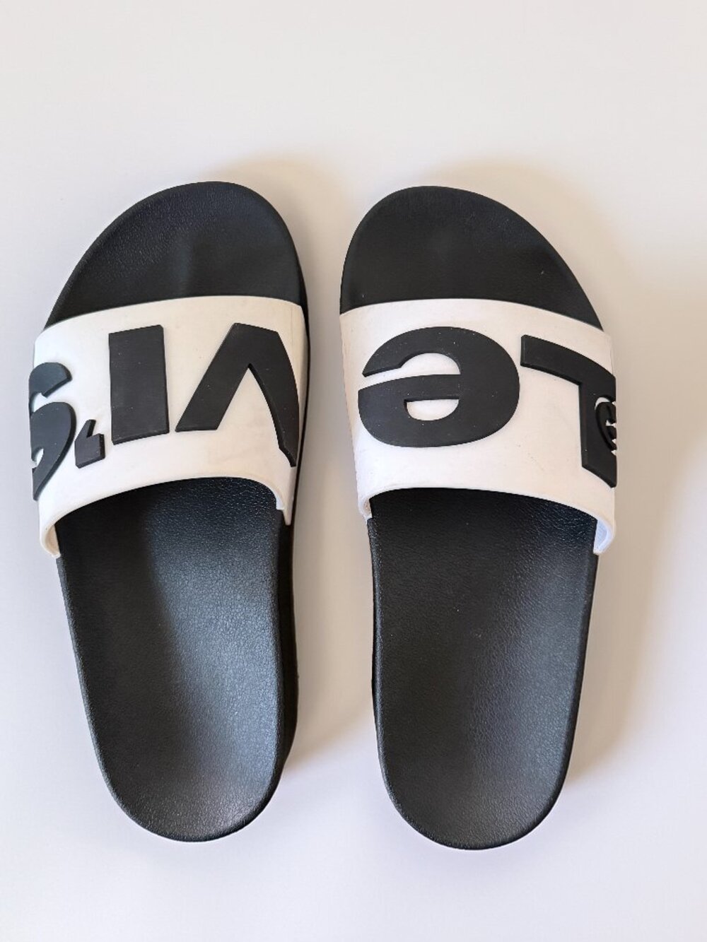 Levi's Women's Split Logo Platform Slide Size 7